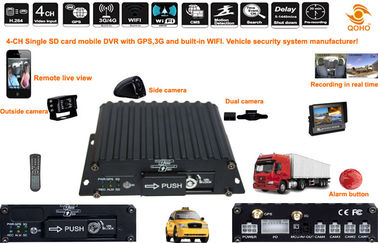 Security SD Mobile DVR 4 Channel GPS Tracking With Single SD Card