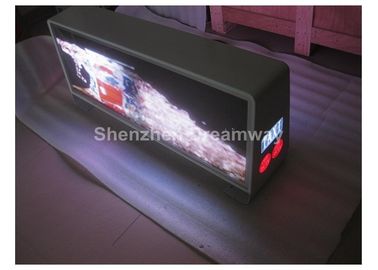 3G / WIFI GPS P5 Taxi Car LED Display Advertising Boards With AVI WMV MPG Video , 960 by 320 mm